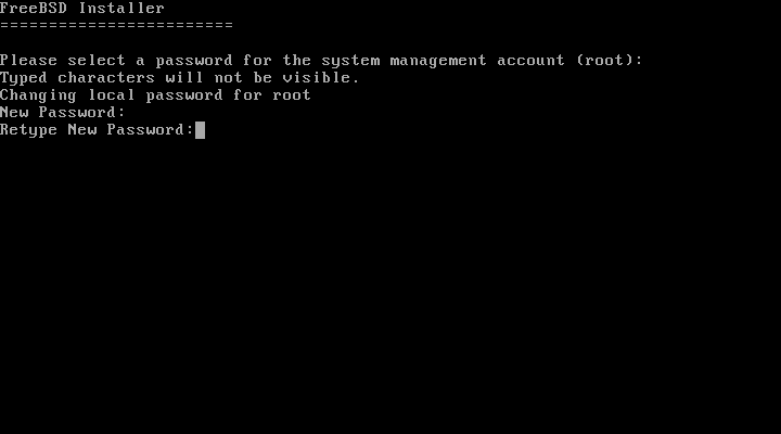 bsdinstall post root passwd
